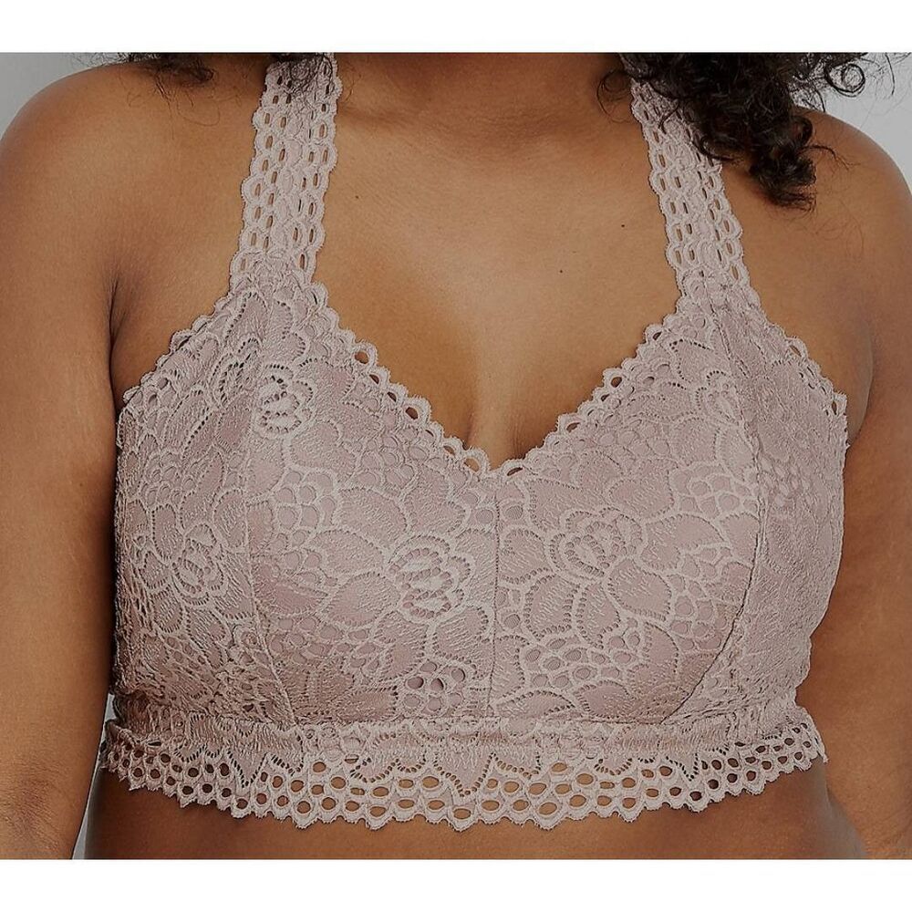 Maurices TAN 2X lace racerback bralette (R)